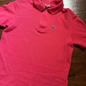 Lacoste Kids Bright Pink Polo Shirt